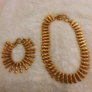 Anne Klein costume jewelry necklace and bracelet